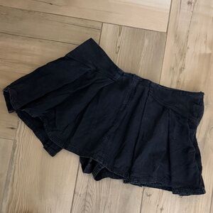 Free People Black Flared Skort